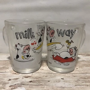 Cerve Made In Italy süße helle Kühe 2er Set kleine Trinkgläser, Vintage - Bild 1 von 20