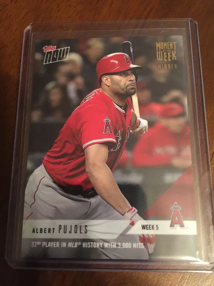 2018 Topps NOW Albert PUJOLS Moment of the Week GOLD winner MOW5 SP /749 - Image 1 of 1