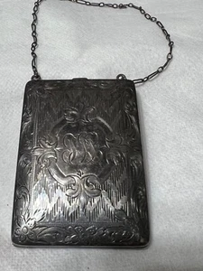 Vintage Sterling Silber Tanz Geldbörse mit Münze und Geheimfächern (Mis306) - Bild 1 von 12