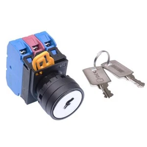 IDEC 22mm 2 Position Maintained Key Switch 2NO-1NC IP65 YW1K-2AE21 - Picture 1 of 1