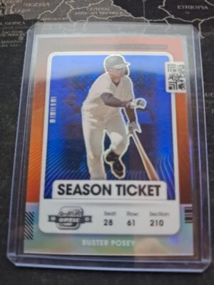 2021 optic contenders /99 red white blue prizm Buster Posey #34 - Image 1 of 2