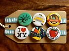 New York City NYC Big Apple - Button Pin Badge Set Travel