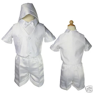 Nuevo Bebé Niño Pequeño Bautizo Traje Bautsim XS-4T (Recién nacido-4 años) - Imagen 1 de 2