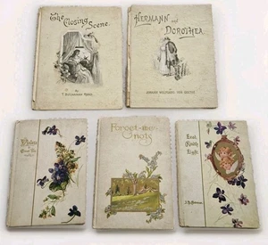 1800s. RARE Antique Lot 5 Illustrated Poetry Books | Read Goethe Forget Me Nots - Imagen 1 de 21