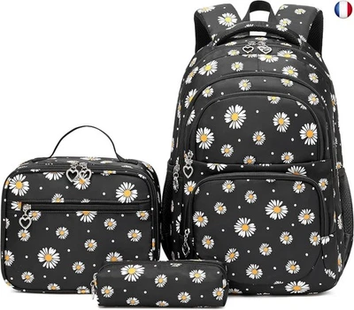 TCYIN Sac a Dos Scolaires Femme College Scolaire Sets de Sac à Dos Sac École A - Photo 1/4