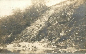 Tarjeta postal de Wamplers Michigan Waterfront Scene RPPC 1927 25-8978 - Imagen 1 de 2