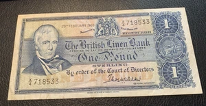 British Linen Bank £1 note 1968 - Picture 1 of 6