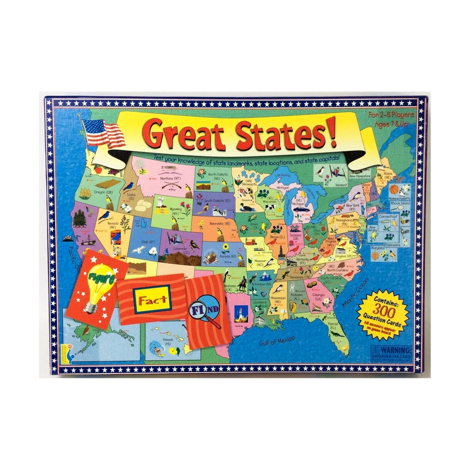 International Playthings Boardgame Great States! (1999 Ed) Box VG/EX - Image 1 of 1