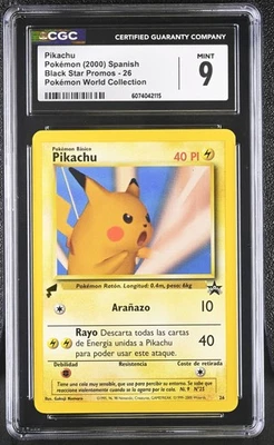 CGC 9 SNAP Pikachu Spanish Black Star Promo 26 World Collection Pokemon Card - Image 1 of 2