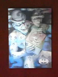 BATMAN HOLO SERIES SILVER HOLOGRAM CARD H2 RIDDLER 1996 SKYBOX - Picture 1 of 2