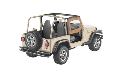 Bestop 51790-15 Set of 2 Black Upper Fabric Half-Door Set for Jeep Wrangler TJ Foto 1 de 4