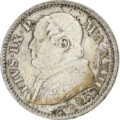[#1288708] Papal States, Pius IX, 10 Soldi, 1868, Rome, Silver, VF, KM:1386.1 - Image 1 of 2