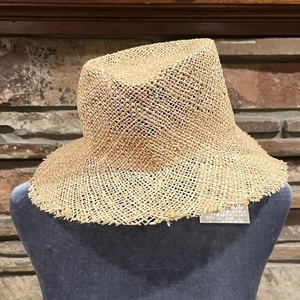 Farbloser Fischerhut aus gefranstem Raffia Riff - Bild 1 von 5