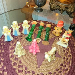 Vintage Weihnachten Winter Figuren Kerzen Konvolut 12 Stück - Bild 1 von 8