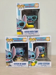 3 X Funko Pop! Disney Lilo & Stitch Vinyl Figures Bundle Stitch Collectible - Picture 1 of 8