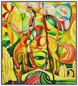 Don Quijote by Modern Artist Amadeo Cardoso Counted Cross Stitch Pattern - Picture 1 of 10