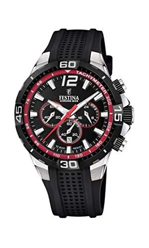 New Festina F20523/3 Men's Black Chrono Bike Watch - Image 1 of 1