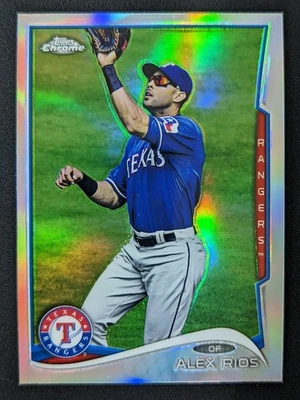 2014 Topps Chrome #180 Alex Rios 折射器德州游骑兵队 — 第 1/2 张图片