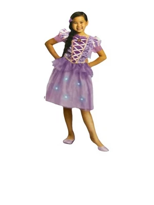 Vestido Disfraz Rapunzel Niñas XSmall (3-4 T) Púrpura Rosa Brillo Halloween Disney Foto 1 de 4