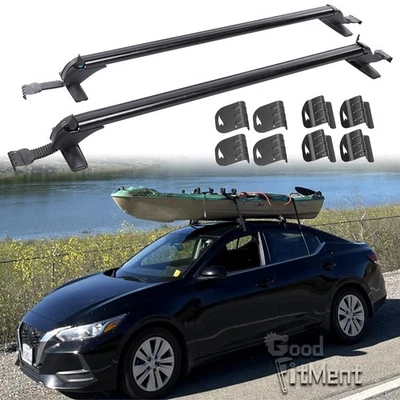 Portaequipajes portaequipajes barras transversales de techo de 43" para Nissan Sentra sedán 2005-2025 Foto 1 de 4