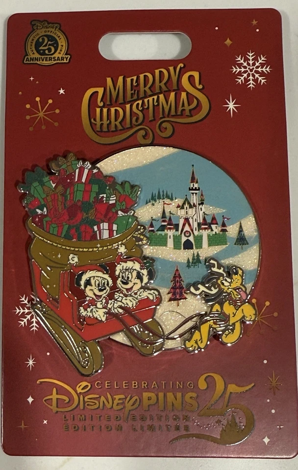 MINI PRENDEDOR JUMBO FELIZ NAVIDAD DISNEY 2025 SANTA MICKEY MINNIE PLUTO TRINEO LE Foto 1 de 1