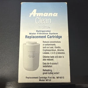 Amana Clean 'n Clear Refrigerator Replacement Cartridge Filter WF401S Model WF40 - Picture 1 of 5