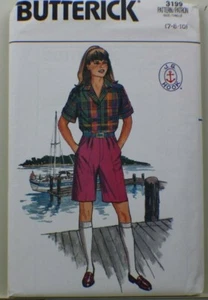 Butterick 3199 ungeschnittenes Muster in Mädchengröße 7-10 - J. G. Hook Camp Shirt & Short - Bild 1 von 2