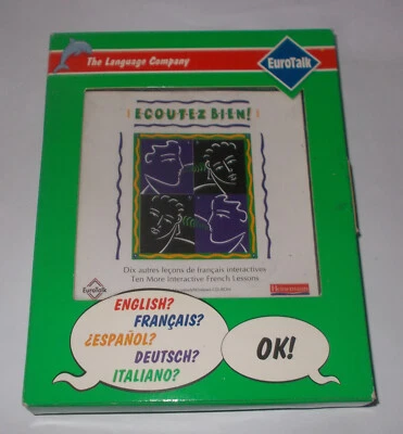 ECOUTEZ BIEN 2 CORSO DI FRANCESE PRINCIPIANTI CD-ROM PC E MAC 1995 EUROTALK - Image 1 of 4