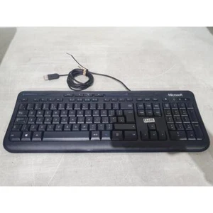 Microsoft 600 1576 Keyboard Black Wired QWERTY (Standard) Spill Resistant for PC - Picture 1 of 11