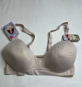 Sujetador Bralette Grande Hanes Para Mujer Rosa Melocotón Claro Sin Alambres Fácil Cómodo - Imagen 1 de 6