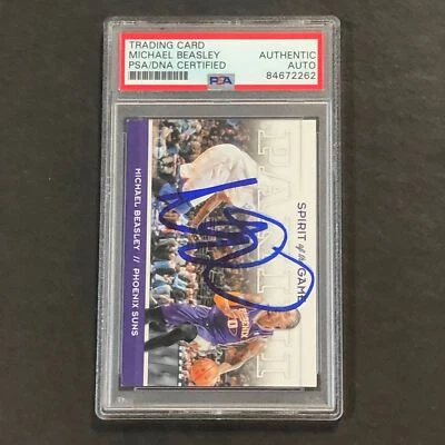 2012-13 Panini Basketball Spirit on the Game #22 Michael Beasley Signed Card AUT - Image 1 of 2