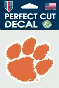 Clemson Tigers Logo 4x4 Perfect Cut Car Decal See Description - Picture 1 of 1