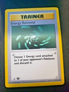 1999 Pokemon Base 1st Edition #92 Energy Removal Pokémon Game CCG - Picture 1 of 4