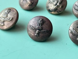 Collectible Old Fine Brass Indian Air Force (IAF) pilot's tunic Buttons 6 Piece. - Picture 1 of 13