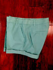 J Crew Blue Green Cuffed Shorts, Size 8 NWT