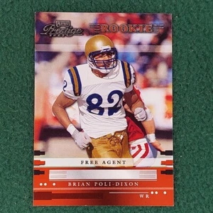 Brian Poli-Dixon 2002 Playoff Prestige Free Agent ROOKIE Football Card #214 - Picture 1 of 2
