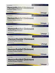 Hemorrhoidal Ointment 2oz ( 6 tubes ) BY PERRIGO/Padagis FOR HEMORROIDS - Picture 1 of 1