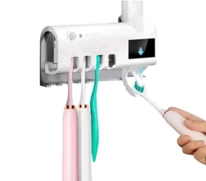 STERILIZZATORE UV SPAZZOLINO DISPENSER DENTIFRICIO E SUPPORTO 4 SPAZZOLINI - Foto 1 di 6