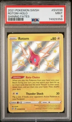 2021 Pokemon Swsh Rotom Holo #SV038 Shining Fates PSA 9 MINT - Image 1 of 2