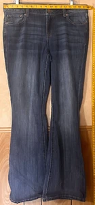 Maurices Women's Size 14 Long Dark Wash Blue Bootcut Jeans (36x31.5) - Picture 1 of 11