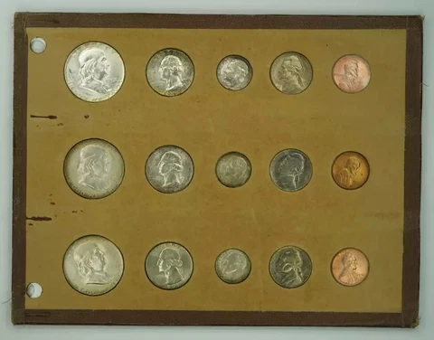 1952 P / D / S UNITED STATES MINT SET 1C 5C 10C 25C 50C IN HOLDER Cover