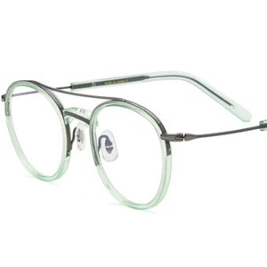 Gafas vintage de doble puente para hombre mujer RX marcos transparentes 48-23-150 - Imagen 1 de 17