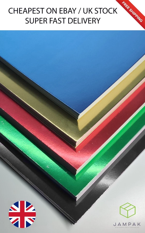 Mirror card Mixed colour A4 280gsm Highest Quality,Arts & Craft. One sided. - Image 1 of 1