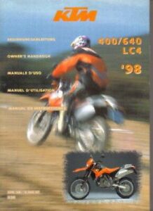 1998 KTM 400 640 LC4 Motorcycle Owners Handbook : 320547