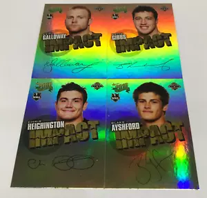 2010 SELECT NRL CHAMPIONS CARD IMPACT FOIL SIGNATURE CARD TEAM SET (4)-TIGERS - Picture 1 of 2