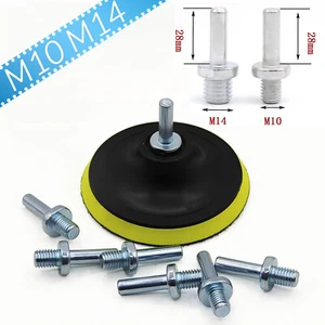 M10 M14 Electric Drill To Angle Grinder Sander Mandrel Adapter For Backing Pad - Picture 1 of 4