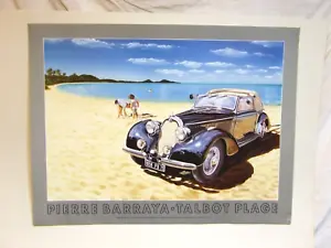 Pierre Barraya Talbot Plage cabriolet print open top car beach photo realistic - Picture 1 of 5