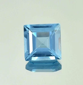 AAA 2,80 quilates Natural Impecable Azul Brasileño Aguamarina Piedras Preciosas Sueltas Corte Cuadrado - Imagen 1 de 6
