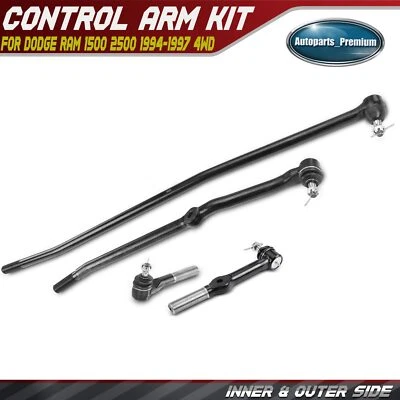 4x extremidade interna e externa da haste de amarração para Dodge Ram 1500 Ram 2500 1994 1995 1996 1997 4WD - Imagem 1 de 4