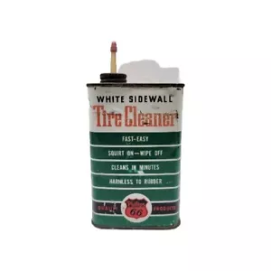 Vintage PHILLIPS 66 Pulitore Pneumatici 1 Pinta Pubblicità Latta Metallo Raro Bianco Parete - Foto 1 di 8